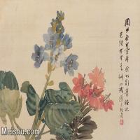 【欣赏级】JXD6160837近现代任伯年 临周少谷花卉国画花鸟植物小品图片-17M-