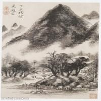 【欣赏级】GH6064883古画清王时敏仿古山水册仿古山水册之十七册页图片-7M-1300X1950_56747563