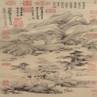 【印刷级】GH6088646古画山水风景明-董其昌-封泾仿古-纸本-30.4x81立轴图片-98M-3589X9630_29100520