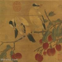 【欣赏级】GH6080381古画花卉鲜花鸟宋-离支伯赵图-国画工笔画-25X25.5-40x41-荔枝-黄鹂鸟-小品图片-14M-1654X1700_1949622