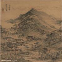 【印刷级】GH6088030古画山水风景明王时敏松风叠嶂图绢本42.3x80.3立轴图片-180M-5001X9485_57468880