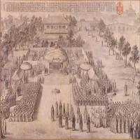 郎世宁等平定西域战图册之凯宴成功诸将士-清朝-人物